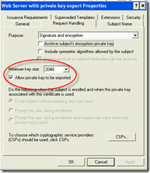 Allow private key to be exported